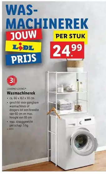 Lidl Livarno Living Wasmachinerek aanbieding