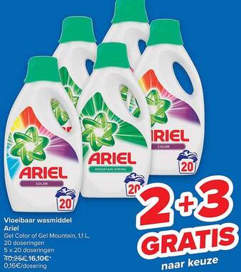 Carrefour Vloeibaar Wasmiddel Ariel aanbieding
