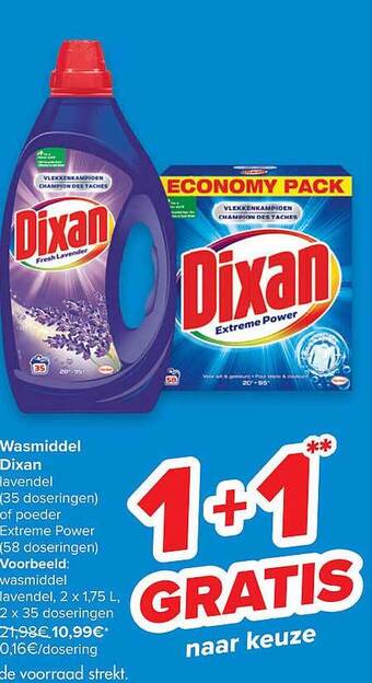 Carrefour Wasmiddel Dixan aanbieding