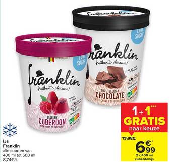 Carrefour Ijs Franklin aanbieding