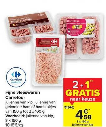 Carrefour Fijne Vleeswaren Carrefour aanbieding