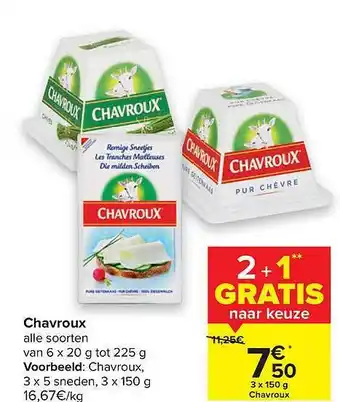 Carrefour Chavroux aanbieding