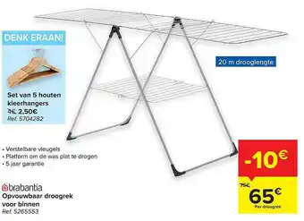 Carrefour Brabantia Opvouwbaar Droogrek Voor Binnen aanbieding