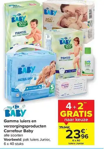 Carrefour Gamma Luiers En Verzorgingproducten Carrefour Baby aanbieding