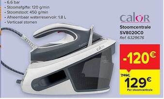 Carrefour Calor Stoomcentrale Sv8020c0 aanbieding