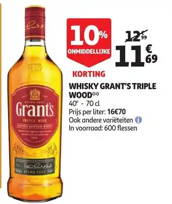 Auchan Whisky Grant's Triple aanbieding