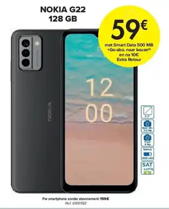 Carrefour NOKIA G22 128 GB aanbieding