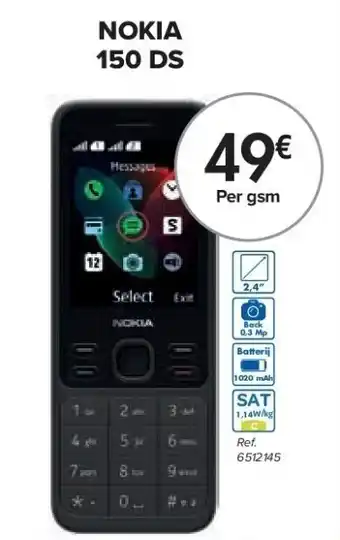 Carrefour NOKIA 150 DS aanbieding