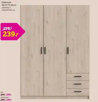 Kleerkast Sprint 3-deurs