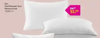 Leen Bakker Hoofdkussen Duo Memoryfoam aanbieding