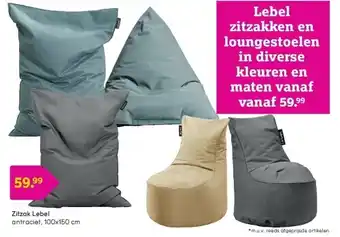 Leen Bakker Zitzak Lebel aanbieding
