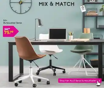 Leen Bakker Bureaustoel Senja aanbieding
