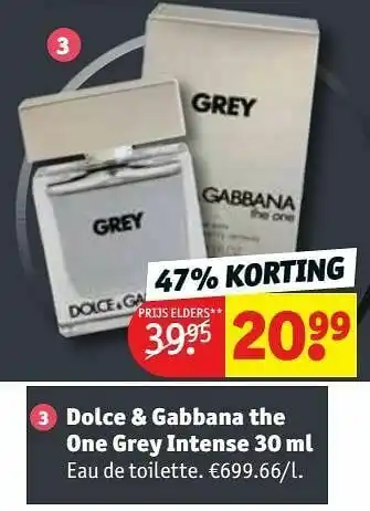 Dolce + gabbana the one grey intense edt