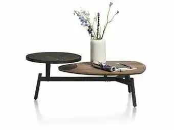 Deba Meubelen Salontafel HALMSTAD - Choco brown Zwart aanbieding