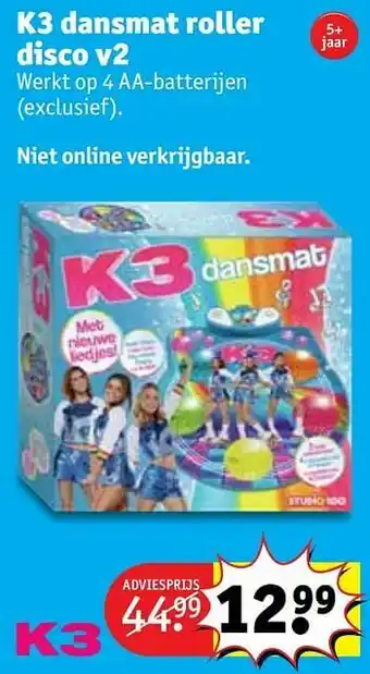 Kruidvat K3 dansmat roller disco v2 aanbieding