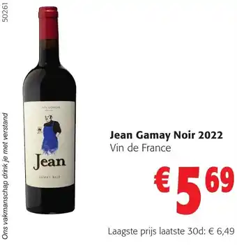 Colruyt Jean Gamay Noir 2022 aanbieding