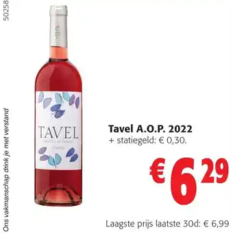 Colruyt Tavel A.O.P. 2022 aanbieding