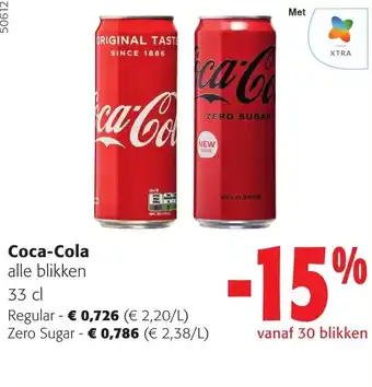 Colruyt Coca-Cola alle blikken 33 cl aanbieding