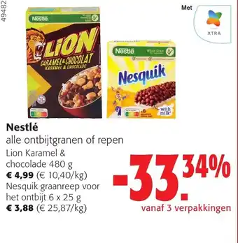 Colruyt Nestle alle ontbijtgranen of repen aanbieding