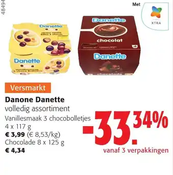 Colruyt Danone Danette volledig assortiment aanbieding