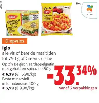 Colruyt iglo alle vis of bereide maaltijden aanbieding