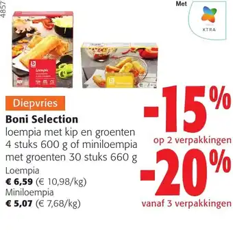 Colruyt Boni Selection loempia met kip en groenten aanbieding