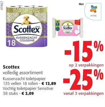 Colruyt Scottex volledig assortiment aanbieding