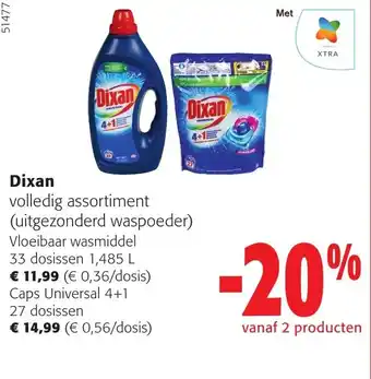 Colruyt Dixan volledig assortiment aanbieding