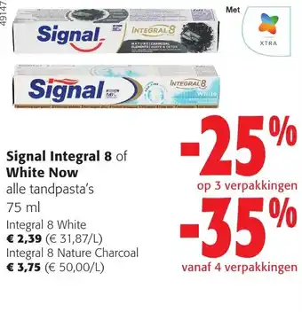 Colruyt Signal Integral 8 of White Now alle tandpasta's 75 ml aanbieding