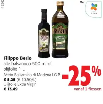 Colruyt Filippo Berio alle balsamico 500 ml of olijfolie 1 L aanbieding