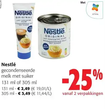 Colruyt Nestlé gecondenseerde melk met suiker aanbieding