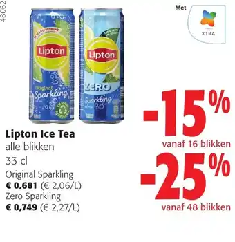 Colruyt Lipton Ice Tea alle blikken 33 cl aanbieding