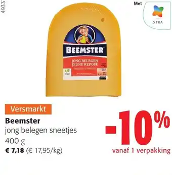 Colruyt Beemster jong belegen sneetjes 400g aanbieding