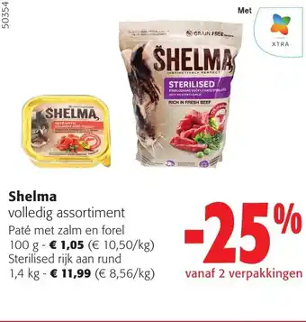 Colruyt Shelma volledig assortiment aanbieding