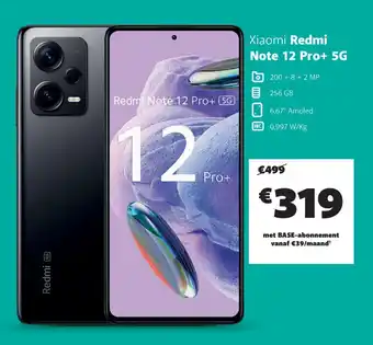 Base Xiaomi Redmi Note 12 Pro+ 5G aanbieding
