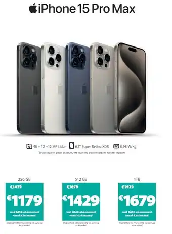 Base iPhone 15 Pro Max aanbieding