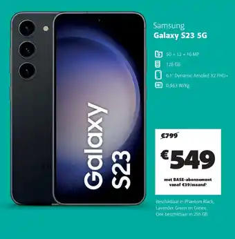 Base Samsung Galaxy S23 5G aanbieding