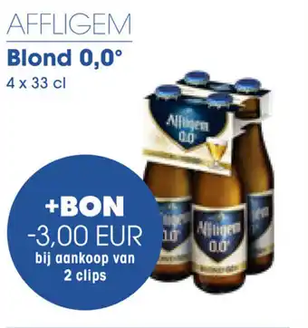 Prik en Tik AFFLIGEM Blond 0,0° 4 x 33 cl aanbieding