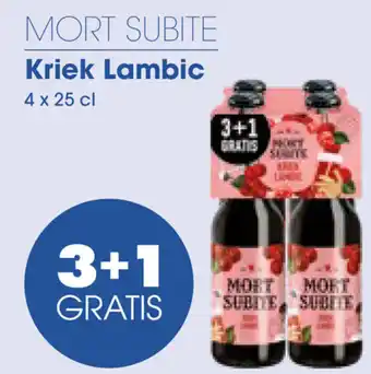 Prik en Tik MORT SUBITE Kriek Lambic 4 x 25cl aanbieding