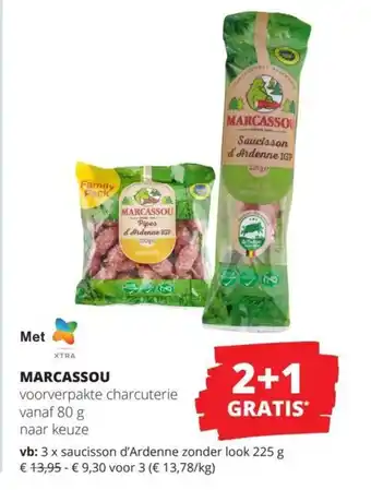 Spar MARCASSOU voorverpakte charcuterie aanbieding