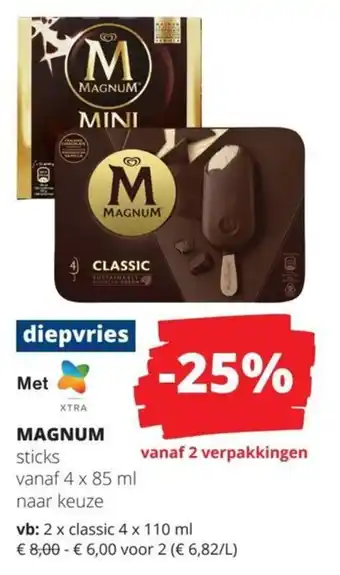 Spar MAGNUM sticks aanbieding