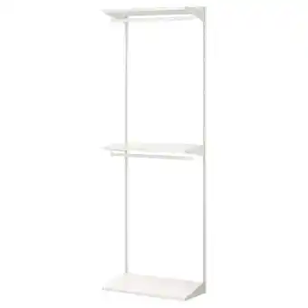 IKEA Boaxel Kledingkastcombinatie, wit, 62x40x201 cm aanbieding