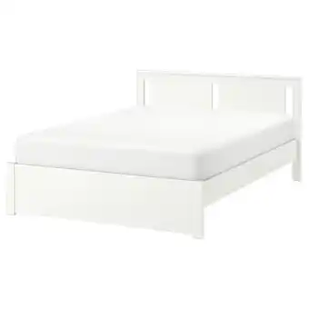 IKEA Songesand Bedframe, wit/lindbåden, 160x200 cm aanbieding