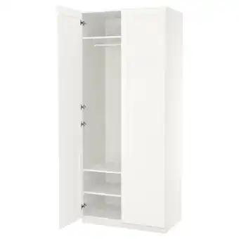 IKEA Pax / bergsbo Kledingkast, wit/wit, 100x60x236 cm aanbieding