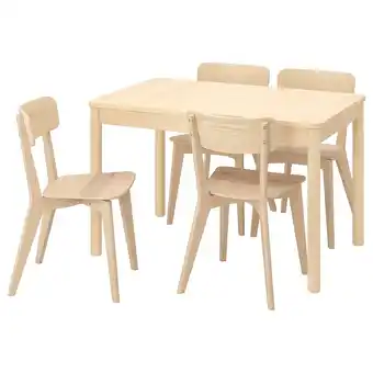 IKEA RÖnninge / lisabo Tafel en 4 stoelen, berken/berken, 118/173 cm aanbieding