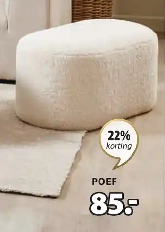 Jysk OREBO POEF B84 x H40 x D45 cm aanbieding