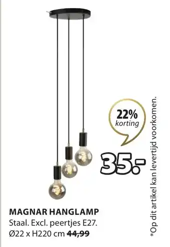 Jysk MAGNAR HANGLAMP aanbieding