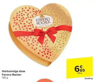 Carrefour Hartvormige doos Ferrero Rocher 125g aanbieding
