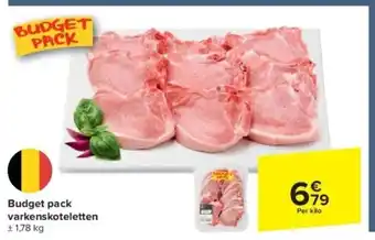 Carrefour Budget pack varkenskoteletten aanbieding