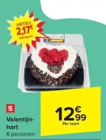 Valentijnhart 6 personen